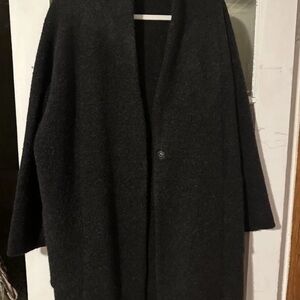 Vince Charcoal Gray Women's Cape Coat